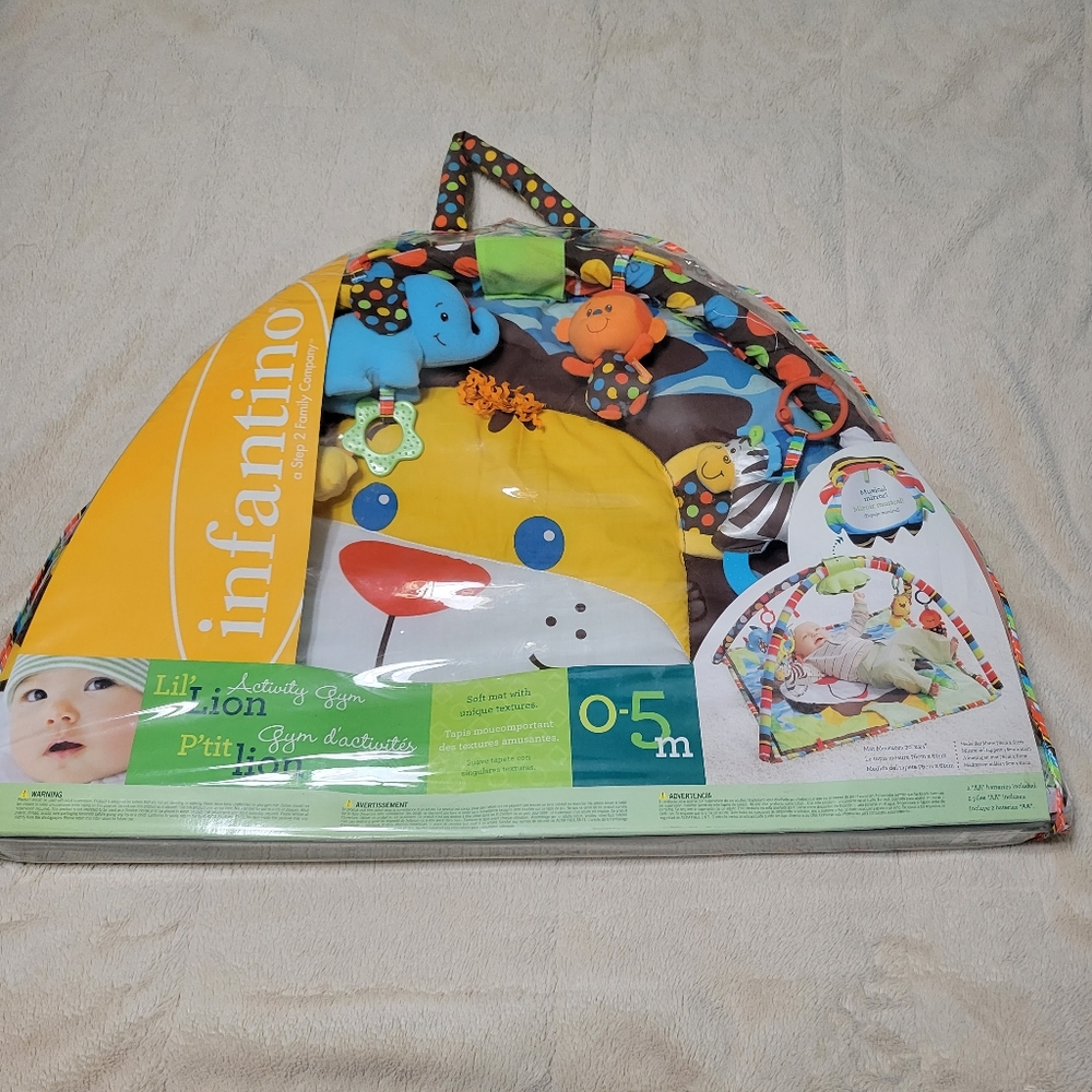 Sensory Play Mat Activity Gym with unique textures Little Lion Blanket 0m-5m NEW